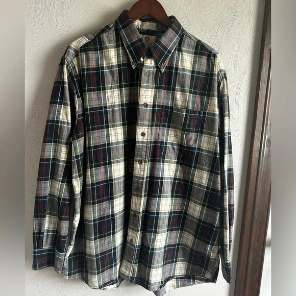 Viyella Wool Blend Men's XL Multicolored Plaid Button Down Shirt - Picture 1 of 6